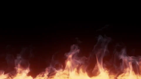 Fire Flame Burning on isolated Black Background Loop 스톡 동영상 240342846