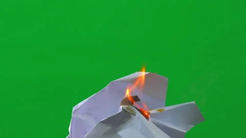 fire flame burning paper on green screen... | Stock Video | Pond5