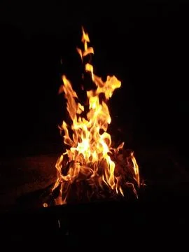 The fire flame is burning. Stock Photos