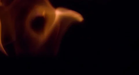 Fire Flame Burning Slow motion on Black background Stock Footage 105376295