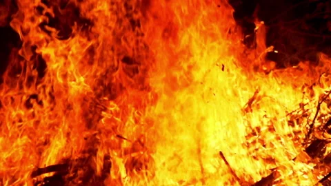 Fire Flame Burning Slow Motion Stock Footage 130298612