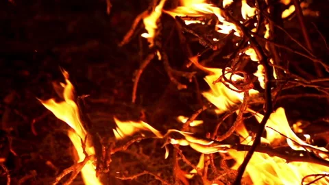 Fire Flame Burning Slow Motion Stock Footage 130298695