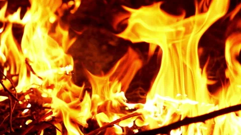 Fire Flame Burning Slow Motion Stock Footage 130298802