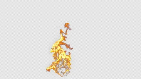 Fire Flame Burst Igniting on Black Background with Alpha Channel Stock Footage 346176302