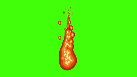Fire flame cartoon animation. Isolated bonfire sign Stock Footage 297682640