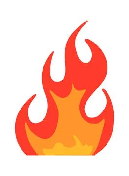 Fire flame. Cartoon bonfire collection. Vector burn fireplace set Illustrazione stock