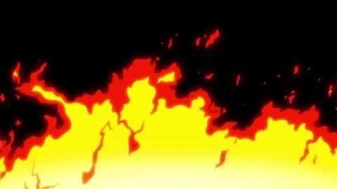 Fire Flame Cartoon Bottom Border Light Motion Видео 346500932