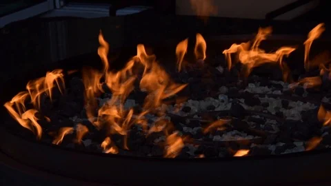 Fire Flame in circle. Stock Footage 94383708