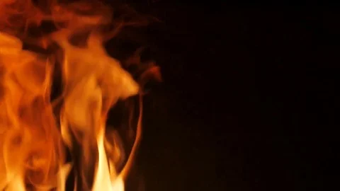 Fire flame close up . 60 fps. Stock Footage 76791026