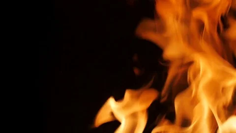 Fire flame close up . 60 fps. Stock Footage 76791077