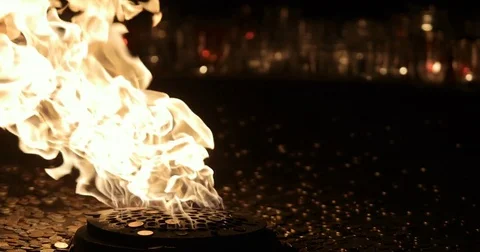 Fire flame close up loopable - Stock Video. Loopable flame. Gas fire burns Stock Footage 75553965