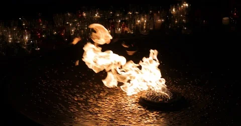 Fire flame close up loopable - Stock Video. Loopable flame. Gas fire burns Stock Footage 75554876