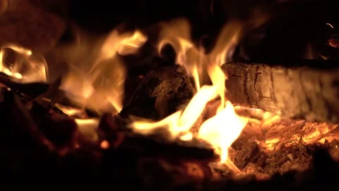 Fire flame with coals Stock Footage 223942926