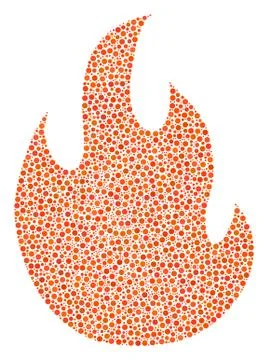 Fire Flame Composition of Dots イラスト素材