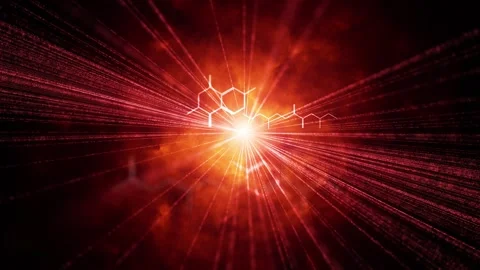 Fire flame dangerous chemistry hexagon bonds animation Stock Footage 337536011