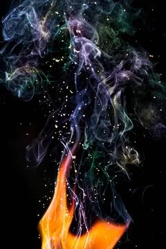 Fire flame on dark background fire flame on dark background Copyright: xZo... Stockfoto's