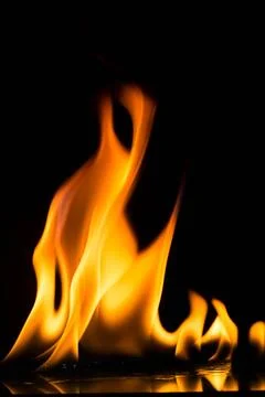 Fire flame on dark background fire flame on dark background Copyright: xZo... Stockfoto's