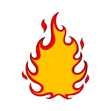 Fire flame decal cartoon vector illustration Stock Illustration