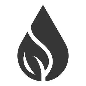 Fire Flame Drop Energy Power Logo 스톡 일러스트