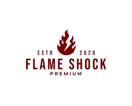 Fire flame electric design logo icon Stock Illustration
