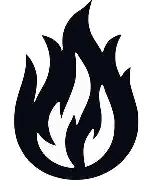 Fire Flame Energy Elements Heat and Brightness Stock Illustration