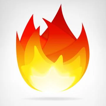 Fire flame energy isolated vector teplate illustration Stock Illustration