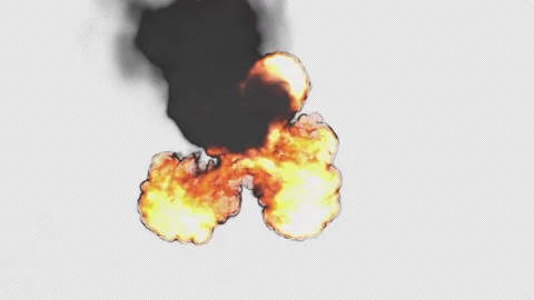 Fire, flame, explodes,smoke, fume and burning video transitions Stock Footage 237199634