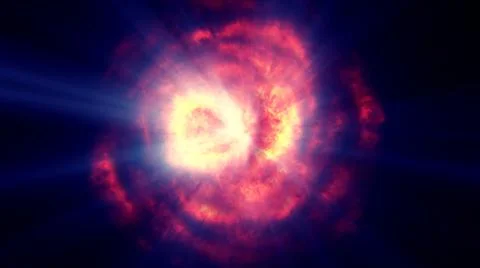 Fire flame explosion in space Stock Illustration