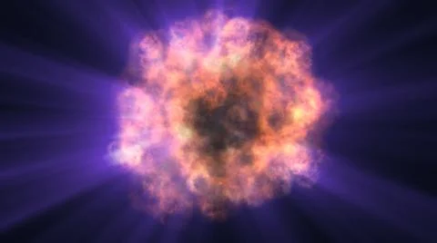 Fire flame explosion in space Stock Illustration
