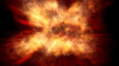 Fire flame explosion in space Stock Illustration