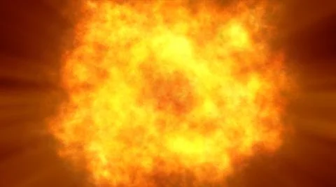 Fire flame explosion in space Stock Illustration