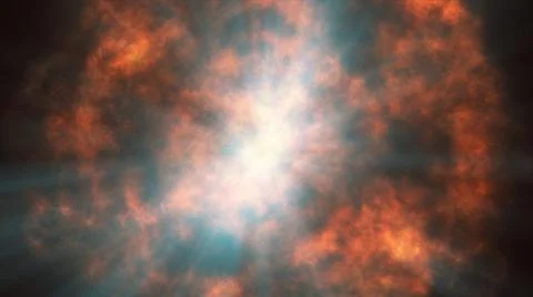 Fire flame explosion in space Stock Illustration