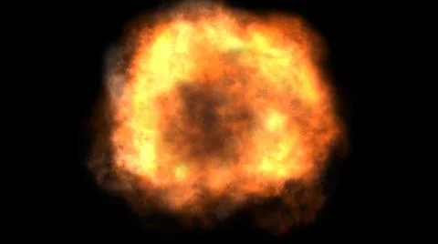 Fire flame explosion in space Stock Illustration