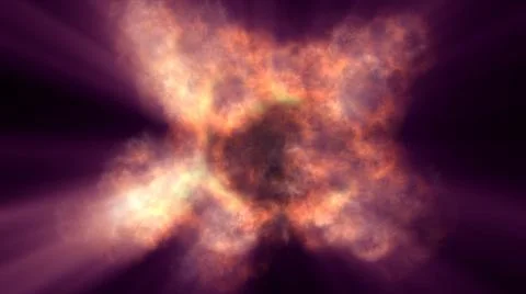 Fire flame explosion in space Stock Illustration