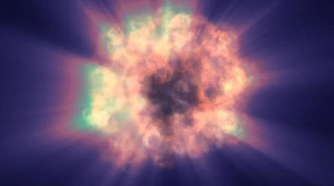 Fire flame explosion in space Stock Illustration