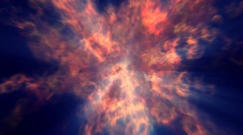 Fire flame explosion in space Stock Illustration