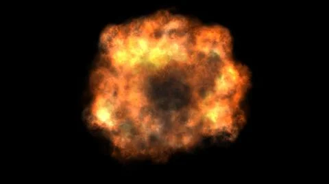 Fire flame explosion in space Stock Illustration