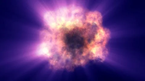Fire flame explosion in space Stock Illustration
