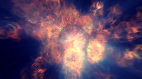 Fire flame explosion in space Stock Illustration