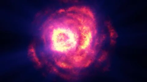 Fire flame explosion in space Stock Illustration