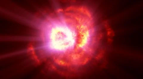 Fire flame explosion in space Stock Illustration