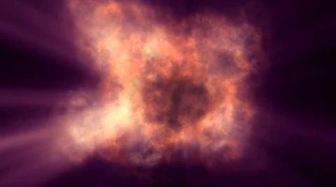 Fire flame explosion in space Illustrazione stock