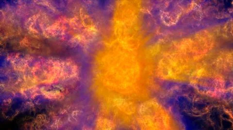 Fire flame explosion in space Illustrazione stock