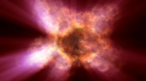 Fire flame explosion in space Illustrazione stock