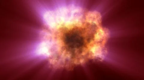 Fire flame explosion in space Stock Illustration