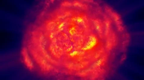 Fire flame explosion in space Stock Illustration