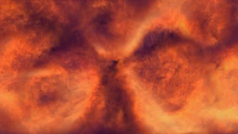 Fire flame explosion in space Illustrazione stock