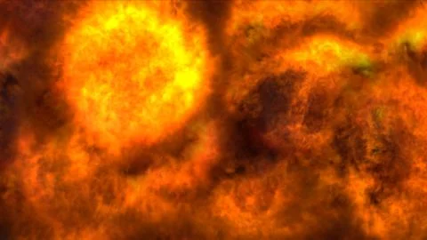 Fire flame explosion in space Stock Illustration