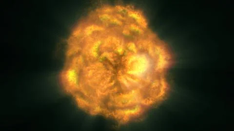 Fire flame explosion in space Stock Illustration