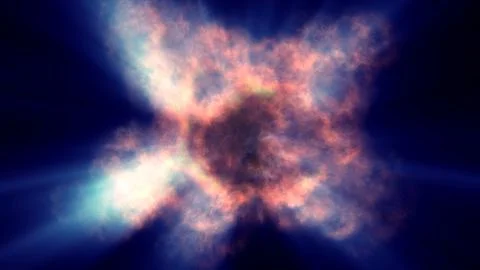 Fire flame explosion in space Stock Illustration